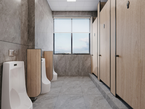  公共卫生间3d模型 