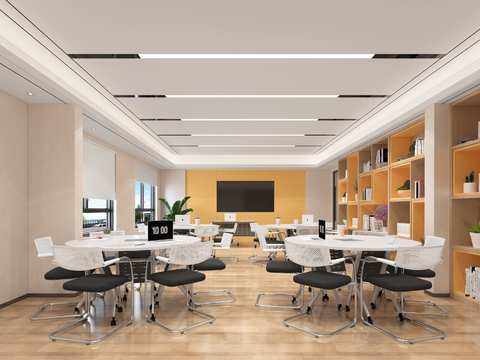  多媒体活动室 培训室3d模型 