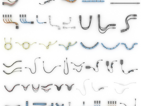  现代机械零件3d模型 