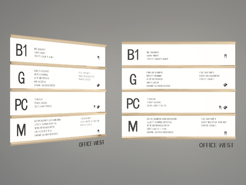  指示牌 导视牌 指引牌3d模型 