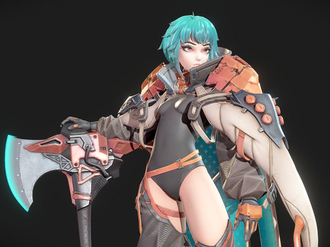  二次元手办 可爱人物 动漫人物3d模型 