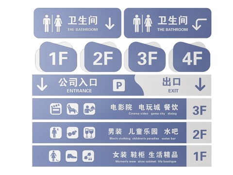  商场指示牌 分区标识牌 商场导视牌 导购牌3d模型 