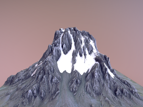  群山山脉 山峰3d模型 