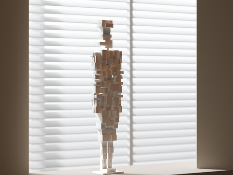 人形雕雕塑 抽象雕塑3d模型 