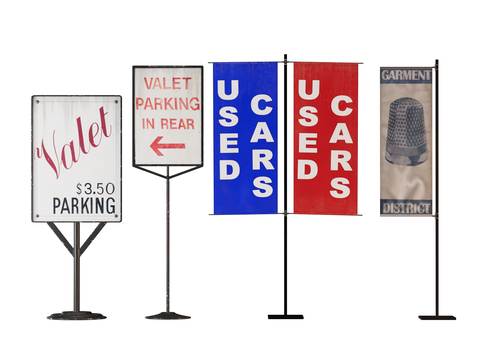  安全指示牌 导视牌 指路牌3d模型 