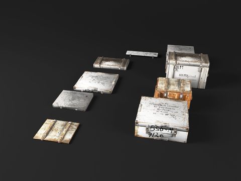  木箱 货箱3d模型 