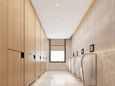  公厕 公共卫生间3d模型 