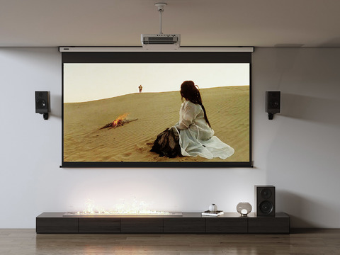  投影仪 投影幕布3d模型 