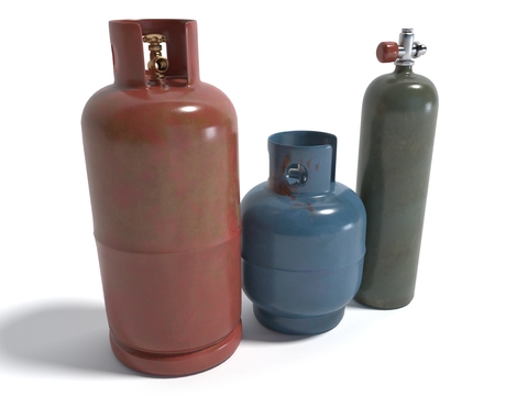  煤气罐 液化气罐 氧气罐  工业设备3d模型 