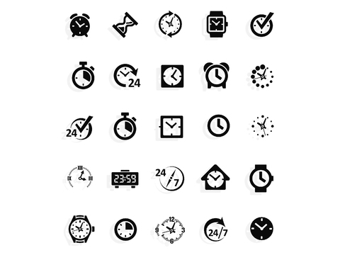  时钟 秒表 计时器 图标3d模型 