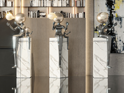  人体雕塑 人形摆件3d模型 