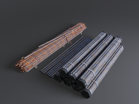  钢筋 钢铁3d模型 