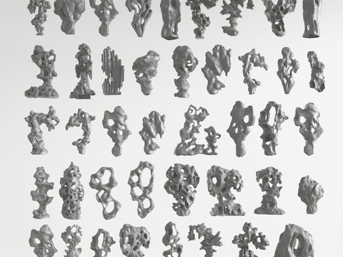  新中式太湖石 景观石 造型石 石雕3d模型 