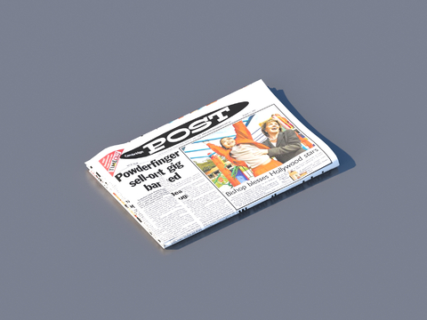  报纸 报刊 大字报3d模型 
