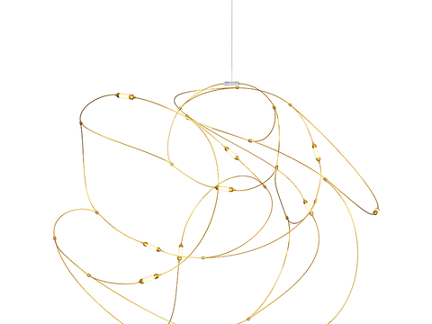 Moooi 轻奢吊灯 线条吊灯3d模型 