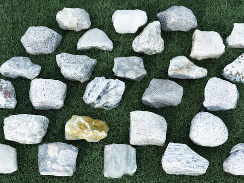  现代石头 景观小品3d模型 