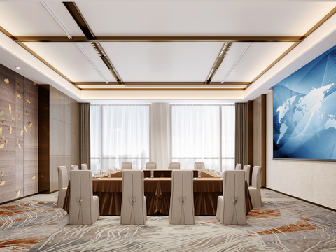  酒店会议厅 会议室3d模型 