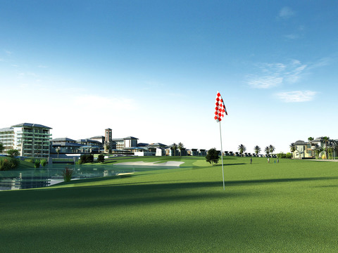  现代公园景观3d模型 