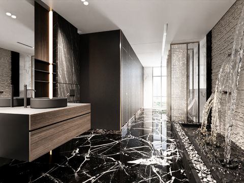  公共卫生间 公共厕所3d模型 