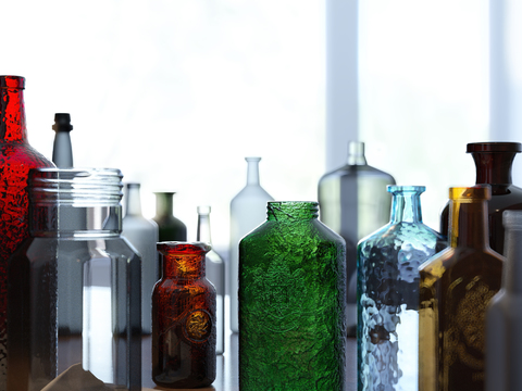  玻璃花瓶 器皿3d模型 