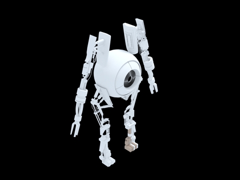  现代智能机器人3d模型 