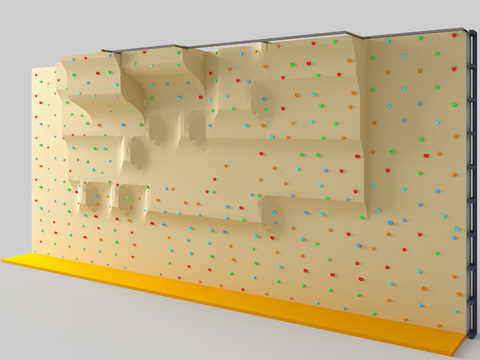  游乐器材 攀岩墙3d模型 