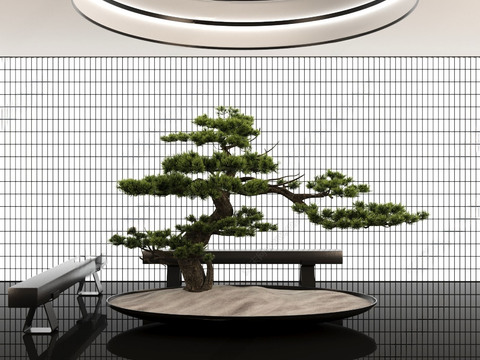  新中式小品 景观小品3d模型 