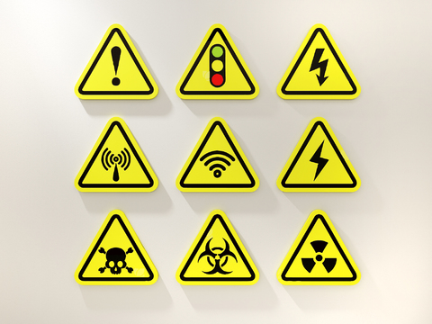  指示牌 转向牌 禁停牌3d模型 