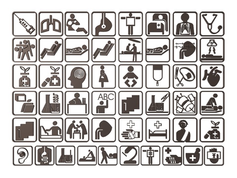  医院指示牌 医学图标 标识牌 提示牌3d模型 