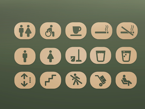  现代指示牌3d模型 