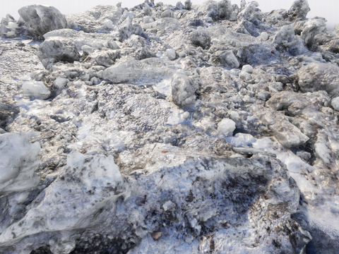  冰雪 雪山 山脉3d模型 