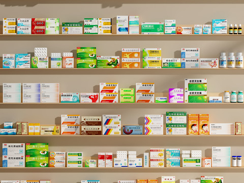  药品 药盒 药剂 感冒药3d模型 