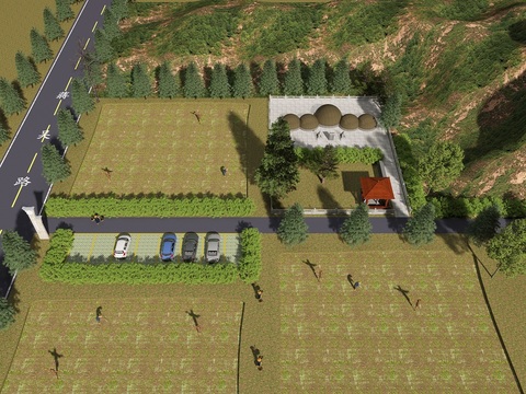  农田 农场景观3d模型 