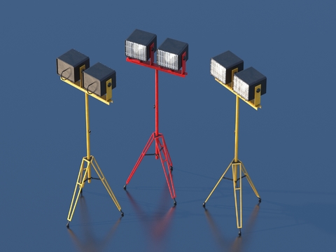  探照灯 工程灯 照明灯3d模型 