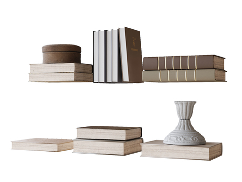  现代书本书籍3d模型 