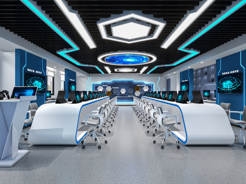  虚拟培训室 实训室3d模型 