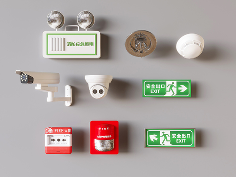  消防器械3d模型 