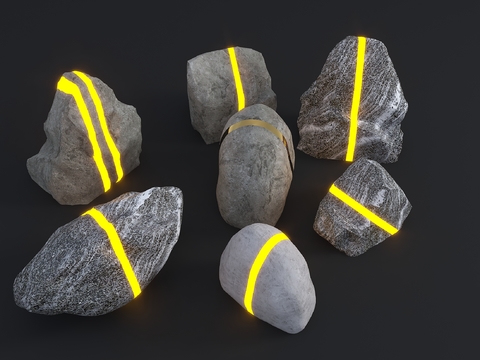  石块 石头 景观石3d模型 