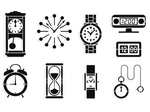  时钟 秒表 计时器 图标3d模型 