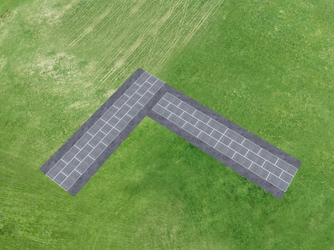  园路铺地 汀步 青石板3d模型 