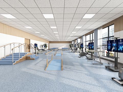  康复实训室 训练室3d模型 