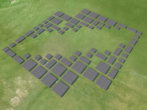  景观园路 公园汀步 铺地3d模型 