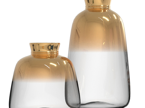  渐变花瓶 器皿3d模型 