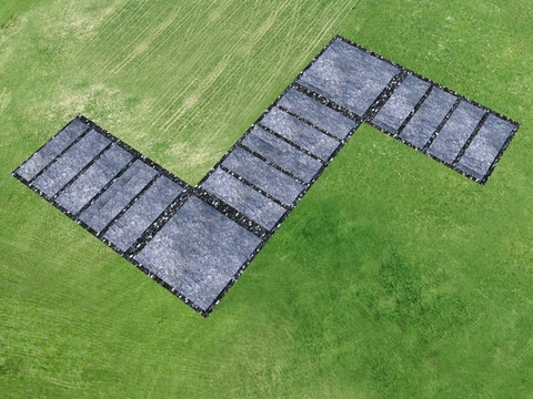  园路铺地 汀步 青石板3d模型 