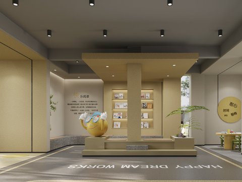  架空层 儿童活动区 游玩区3d模型 