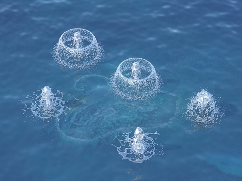  喷泉 涌泉 水景3d模型 