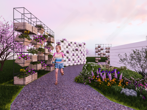  现代景观植物 庭院花园3d模型 