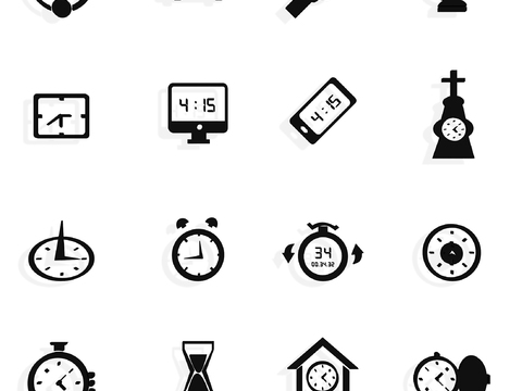  时钟 秒表 计时器 图标3d模型 
