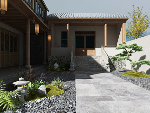  庭院景观 花园3d模型 