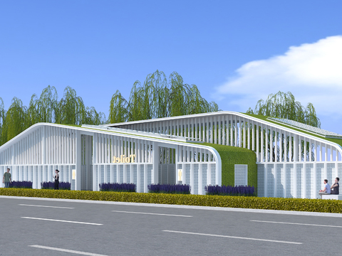  公共厕所 公厕外观3d模型 